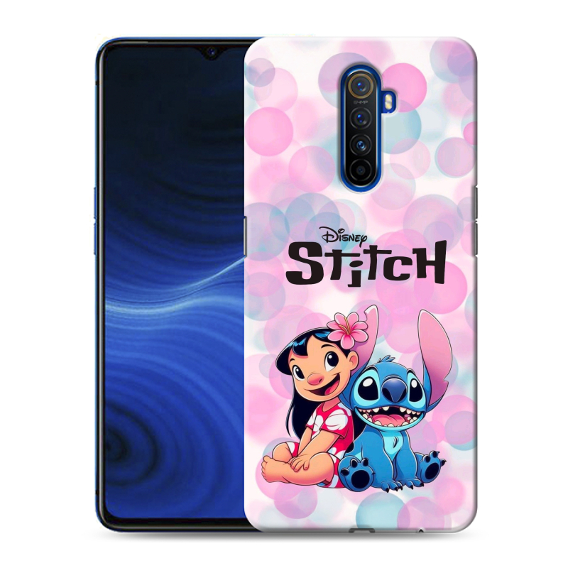 Пластиковый чехол на Realme X2 Pro с принтом Лило и Стич Пластиковый чехол на Realme X2 Pro с принтом Лило и Стич