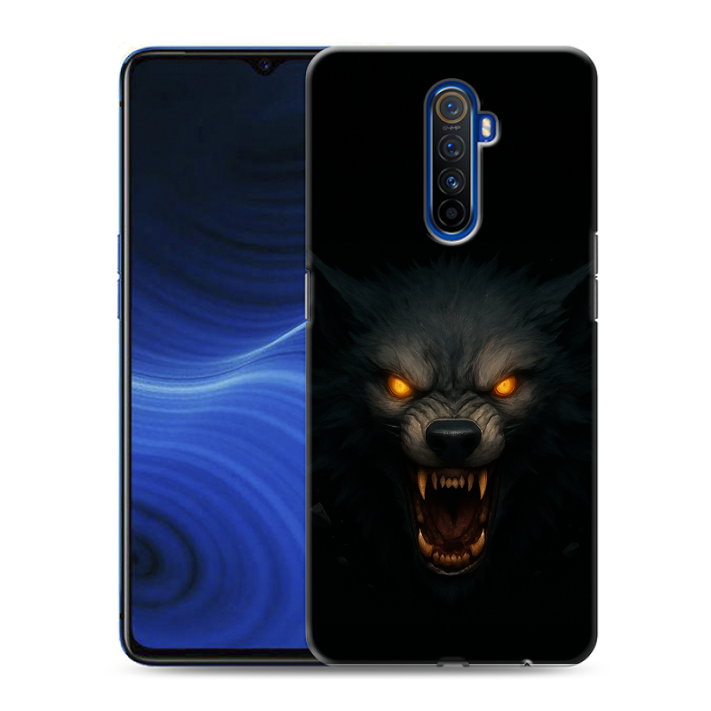 Пластиковый чехол на Realme X2 Pro с принтом Волк Пластиковый чехол на Realme X2 Pro с принтом Волк