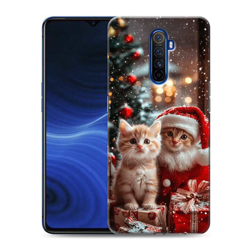 Силиконовый противоударный чехол на Realme X2 Pro с принтом Новый год Силиконовый противоударный чехол на Realme X2 Pro с принтом Новый год