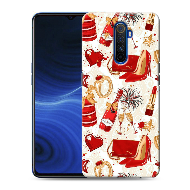 Пластиковый чехол на Realme X2 Pro с принтом Новый год Пластиковый чехол на Realme X2 Pro с принтом Новый год