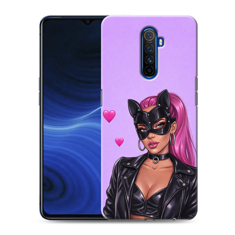 Силиконовый противоударный чехол на Realme X2 Pro с принтом женский Силиконовый противоударный чехол на Realme X2 Pro с принтом женский
