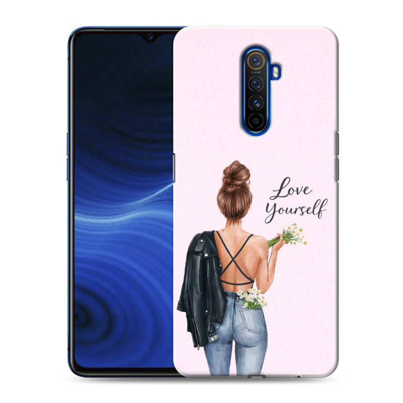 Пластиковый чехол на Realme X2 Pro с принтом женский Пластиковый чехол на Realme X2 Pro с принтом женский