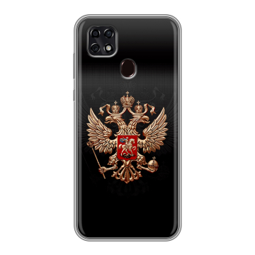 Силиконовый чехол на ZTE Blade 20 Smart с принтом Герб России Силиконовый чехол на ZTE Blade 20 Smart с принтом Герб России