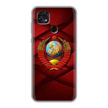 Силиконовый чехол на ZTE Blade 20 Smart с принтом Герб СССР Силиконовый чехол на ZTE Blade 20 Smart с принтом Герб СССР