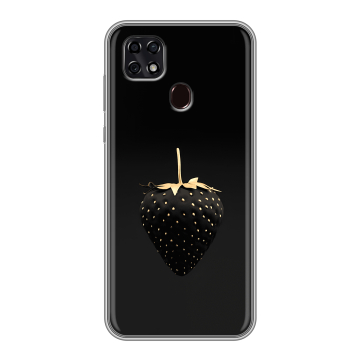 Силиконовый чехол на ZTE Blade 20 Smart с принтом Черная клубника Силиконовый чехол на ZTE Blade 20 Smart с принтом Черная клубника