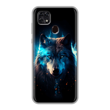 Силиконовый чехол на ZTE Blade 20 Smart с принтом Волк ночной