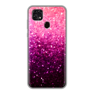 Силиконовый чехол на ZTE Blade 20 Smart с принтом Блестки Силиконовый чехол на ZTE Blade 20 Smart с принтом Блестки