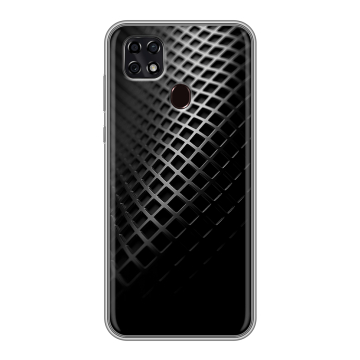 Силиконовый чехол на ZTE Blade 20 Smart с принтом Текстура металла