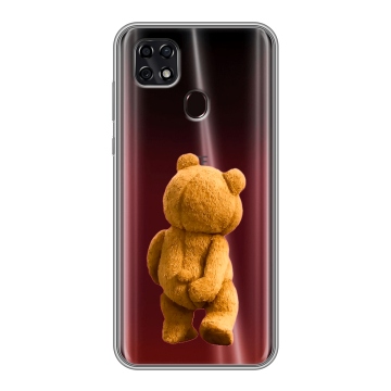 Силиконовый чехол на ZTE Blade 20 Smart с принтом Медведь Силиконовый чехол на ZTE Blade 20 Smart с принтом Медведь