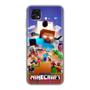 Силиконовый чехол на ZTE Blade 20 Smart с принтом Майнкрафт Minecraft Силиконовый чехол на ZTE Blade 20 Smart с принтом Майнкрафт Minecraft
