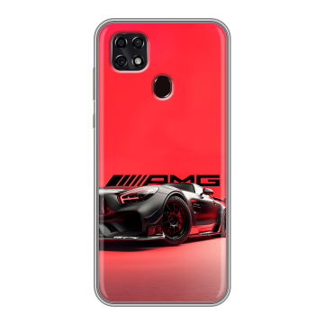 Силиконовый чехол на ZTE Blade 20 Smart с принтом Мерседес Mercedes AMG