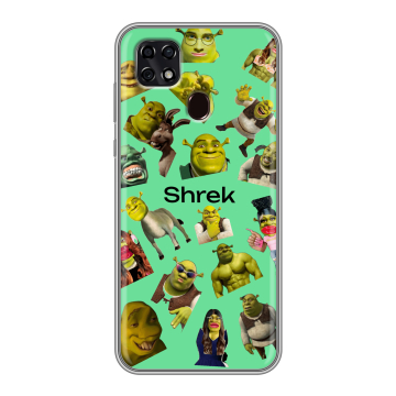 Силиконовый чехол на ZTE Blade 20 Smart с принтом Шрек Shrek