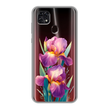 Силиконовый чехол на ZTE Blade 20 Smart с принтом Цветы орхидеи