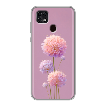 Силиконовый чехол на ZTE Blade 20 Smart с принтом Цветы