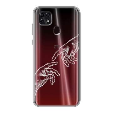 Силиконовый чехол на ZTE Blade 20 Smart с принтом Сотворение мира