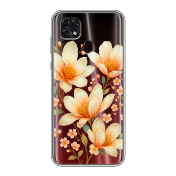 Силиконовый чехол на ZTE Blade 20 Smart с принтом Цветы