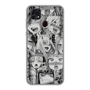 Силиконовый чехол на ZTE Blade 20 Smart с принтом Ahegao Ахегао Аниме