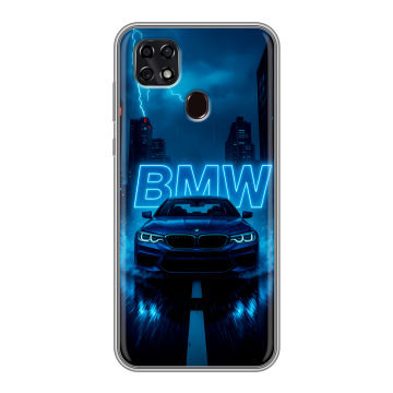 Силиконовый чехол на ZTE Blade 20 Smart с принтом BMW БМВ