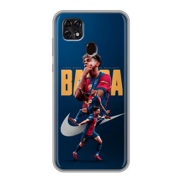 Силиконовый чехол на ZTE Blade 20 Smart с принтом Барселона Barca Yamal Силиконовый чехол на ZTE Blade 20 Smart с принтом Барселона Barca Yamal