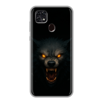 Силиконовый чехол на ZTE Blade 20 Smart с принтом Волк