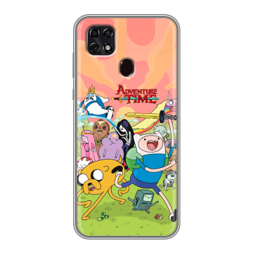 Силиконовый чехол на ZTE Blade 20 Smart с принтом Adventure time Время приключений