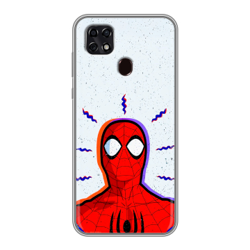 Силиконовый чехол на ZTE Blade 20 Smart с принтом Spiderman Человек паук