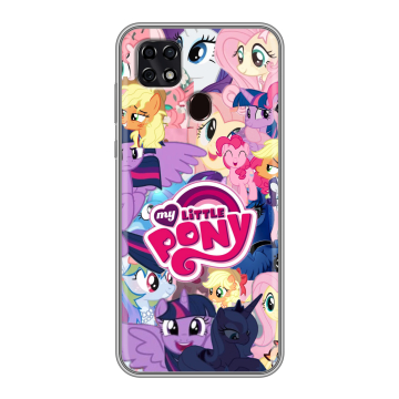 Силиконовый чехол на ZTE Blade 20 Smart с принтом My little pony Дружба чудо