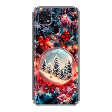 Силиконовый чехол на ZTE Blade 20 Smart с принтом Новый год