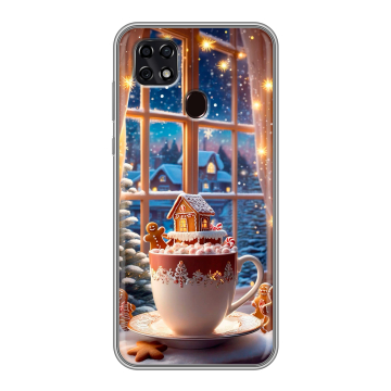 Силиконовый чехол на ZTE Blade 20 Smart с принтом Новый год