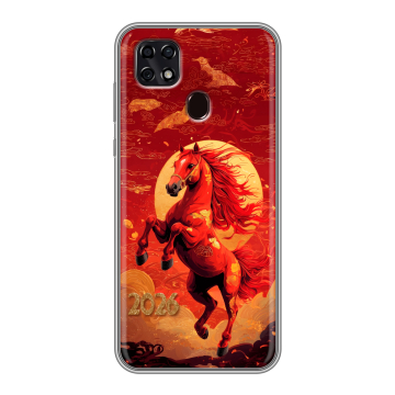 Силиконовый чехол на ZTE Blade 20 Smart с принтом Новый год