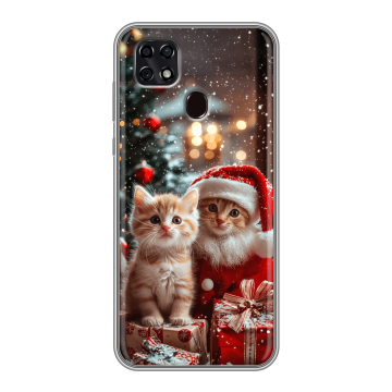 Силиконовый чехол на ZTE Blade 20 Smart с принтом Новый год