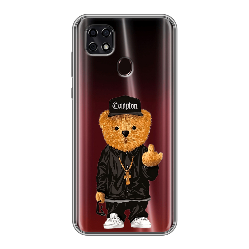 Силиконовый чехол на ZTE Blade 20 Smart с принтом Мишка Силиконовый чехол на ZTE Blade 20 Smart с принтом Мишка