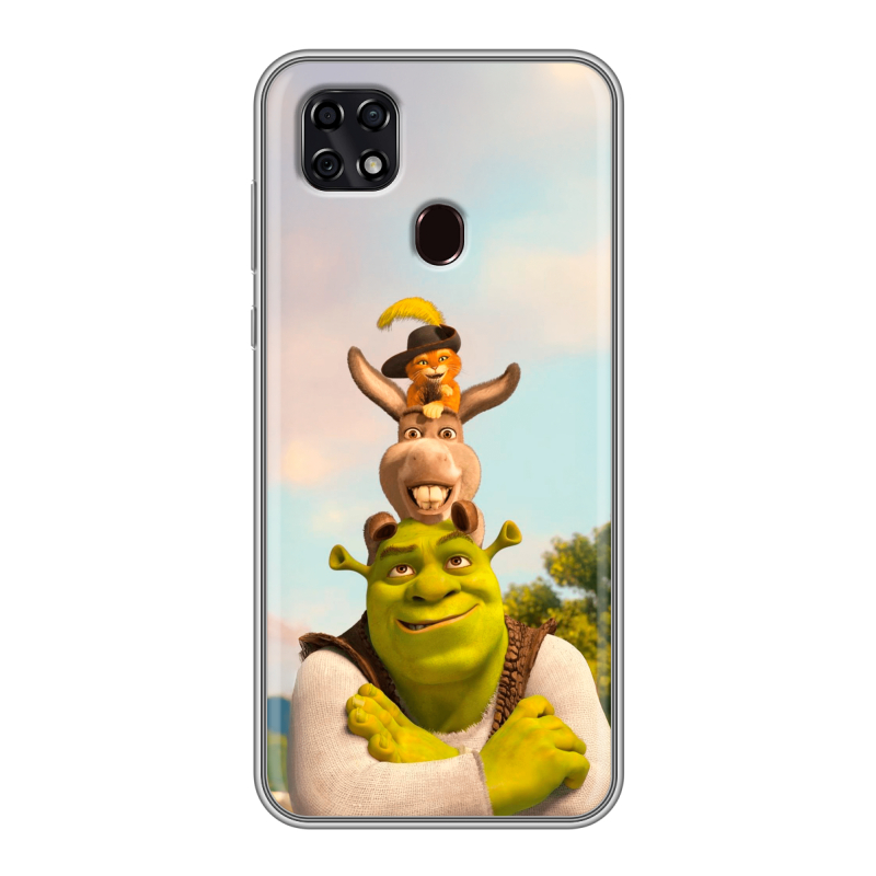 Силиконовый чехол на ZTE Blade 20 Smart с принтом Шрек Shrek Силиконовый чехол на ZTE Blade 20 Smart с принтом Шрек Shrek