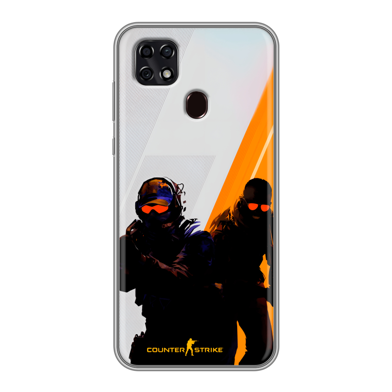 Силиконовый чехол на ZTE Blade 20 Smart с принтом Контер страйк Counter strike Силиконовый чехол на ZTE Blade 20 Smart с принтом Контер страйк Counter strike