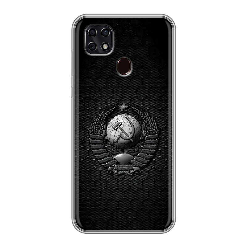 Силиконовый чехол на ZTE Blade 20 Smart с принтом Герб Флаг СССР Силиконовый чехол на ZTE Blade 20 Smart с принтом Герб Флаг СССР