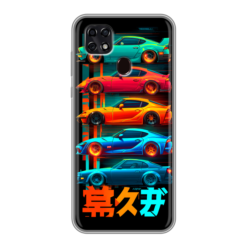 Силиконовый чехол на ZTE Blade 20 Smart с принтом машины тачки Силиконовый чехол на ZTE Blade 20 Smart с принтом машины тачки