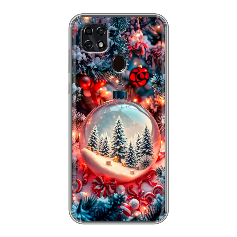 Силиконовый чехол на ZTE Blade 20 Smart с принтом Новый год Силиконовый чехол на ZTE Blade 20 Smart с принтом Новый год