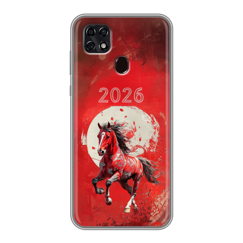 Силиконовый чехол на ZTE Blade 20 Smart с принтом Новый год Силиконовый чехол на ZTE Blade 20 Smart с принтом Новый год