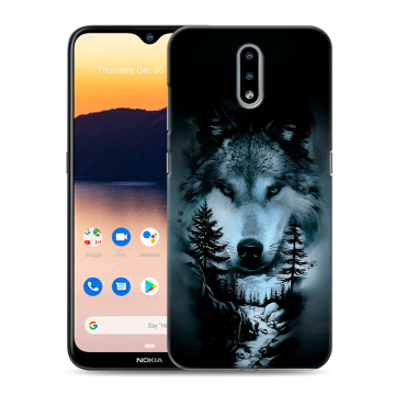 Силиконовый чехол на Nokia 2.3 с принтом Лесной волк Силиконовый чехол на Nokia 2.3 с принтом Лесной волк