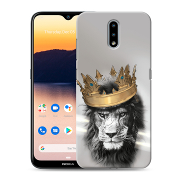 Силиконовый чехол на Nokia 2.3 с принтом Лев с короной Силиконовый чехол на Nokia 2.3 с принтом Лев с короной