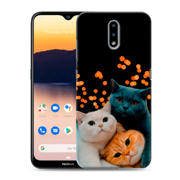 Силиконовый чехол на Nokia 2.3 с принтом Кошки Силиконовый чехол на Nokia 2.3 с принтом Кошки