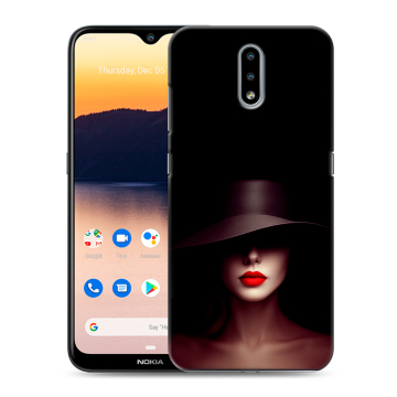Силиконовый чехол на Nokia 2.3 с принтом Девушка в шляпе Силиконовый чехол на Nokia 2.3 с принтом Девушка в шляпе