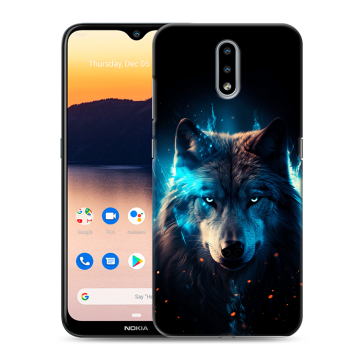 Силиконовый чехол на Nokia 2.3 с принтом Волк ночной Силиконовый чехол на Nokia 2.3 с принтом Волк ночной