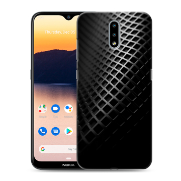 Силиконовый чехол на Nokia 2.3 с принтом Текстура металла Силиконовый чехол на Nokia 2.3 с принтом Текстура металла
