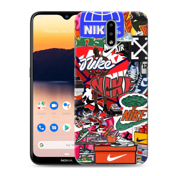 Силиконовый чехол на Nokia 2.3 с принтом Найк Nike яркий Силиконовый чехол на Nokia 2.3 с принтом Найк Nike яркий
