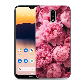 Силиконовый чехол на Nokia 2.3 с принтом цветы пионы Силиконовый чехол на Nokia 2.3 с принтом цветы пионы