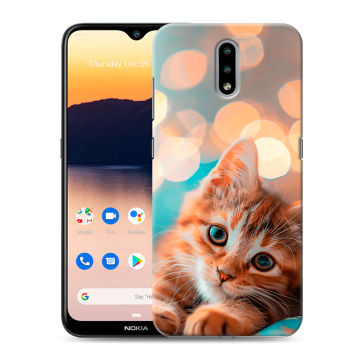 Силиконовый чехол на Nokia 2.3 с принтом котик Силиконовый чехол на Nokia 2.3 с принтом котик
