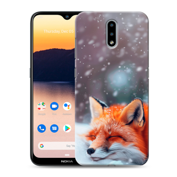 Силиконовый чехол на Nokia 2.3 с принтом лиса Силиконовый чехол на Nokia 2.3 с принтом лиса