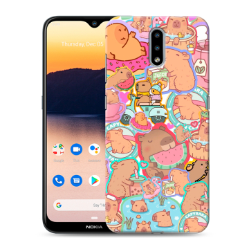 Силиконовый чехол на Nokia 2.3 с принтом капибары Силиконовый чехол на Nokia 2.3 с принтом капибары