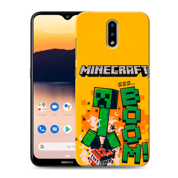 Силиконовый чехол на Nokia 2.3 с принтом Майнкрафт Minecraft Силиконовый чехол на Nokia 2.3 с принтом Майнкрафт Minecraft